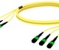Претерминированный кабель MPOptimate® ULL 36 волокон OS2 G.657.A2 3хMPO12(m)/3хMPO12(m), APC, UltraLowLoss, изоляция: LSZH, Полярность: метод А, t=-10-+60 град., цвет: жёлтый, Длина м.: 60