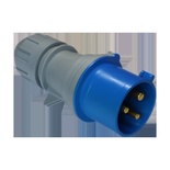 Вилка IEC 309 однофазная 32A, 250V, разборная, синяя