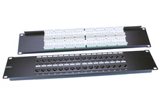 Hyperline PP3-19-32-8P8C-C5E-110D Коммутационная панель 19", 2U, 32 порта RJ45, Cat.5e, Dual IDC, ROHS, цвет черный
