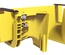 Опуск-вставка FiberGuide® Downspout 102х102, для лотков типоразмеров 100x150, в комплекте с крепежом цвет: жёлтый