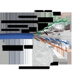 Кабель LANMASTER FTP, 4 пары, кат. 6A, с перегородкой, 500Mhz, LSZH, синий, 305 м