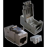 Модуль Keystone, RJ45, экранированный, кат.6A, без шторки, 90 градусов