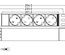 Hyperline SHT10-4SH-IEC Блок розеток для 10" шкафов, горизонтальный, 4 розетки Schuko, входной разъем IEC320 C14 10A, 250В, установочный размер 236 мм, 254х44.4х44.4мм (ДхШхВ), копрус алюминий