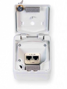 Розетка AMP CO™ Ultra IP 44, цвет: светло-серый (RAL 7035)