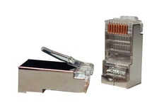 Hyperline PLUG-8P8C-U-C5-SH-100 Экранированная вилка RJ45, Cat.5e (50 µ"/ 50 микродюймов), универсальная, упак.: 100 шт