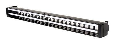 Коммутационная панель серии PowerSum M4800 до 48хRJ45 гнёзд M-Series Cat.5, высота: 1RU, цвет: чёрный
