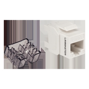 Модуль Keystone, RJ45, неэкранированный, кат.6A, без шторки, 180 градусов, черный