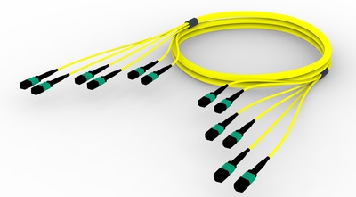 Претерминированный кабель G.652.D and G.657.A1 , OS2 TeraSPEED® 6xMPO12(f)/6xMPO12(m), изоляция: LSZH, EuroClass B2ca, t=-10-+60 град., цвет: жёлтый, Длина м.: 10