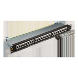 Патч-панель 19", 24 порта RJ45, экранированная, кат.6A, 1U