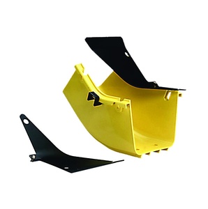 Угол вертикальный вверх пластикового лотка FiberGuide® 102х102 с крышкой, угол: 45, цвет: жёлтый