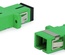 Hyperline FA-P11Z-SC/SC-N/BK-GN Оптический проходной соединитель SC-SC, SM, simplex, корпус пластиковый, зеленый, черные колпачки