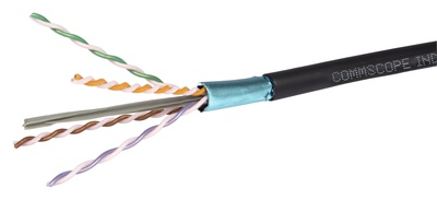 Кабель универсальный (внутренний/внешний) 4-парный U/UTP кабель Cat.6A, 23 AW, оболочка: PVDF plenum, диаметр: 6.86, NVP 70%, -40 - +70 грд., цвет: чёрный, уп.: катушка 305 м