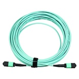 Сборка кабельная MPO-MPO, 12 волокон OM4, тип B (Key Up-Key Up), низкие потери, LSZH, 5 м, розовая
