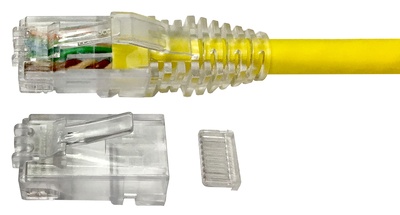 MP-6AU-Plug-A-1: Модульная вилка RJ45 8-поз./8-конт. Cat.6A/6; для круглого кабеля, D=4,8-7,9, d=0,89-1,09, AWG:26-23; уп.: 100шт.