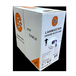 Кабель LANMASTER патч-кордовый UTP, 4x2, кат 5E, 350Mhz, LSZH, синий, 305 м
