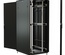 Шкаф напольный 19-дюймовый, 47U, 2277x800х1000 мм (ВхШхГ), передняя стеклянная дверь со стальными перфорированными боковинами, задняя дверь сплошная, цвет черный (RAL 9004) (разобранный)