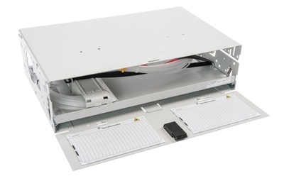 Сплайс панель FIST-GSS2 выдвижная с откидной фронтальной крышкой, поддонов для сплайсов: 48 высота: 3RU, ширина: 19", ETSI, цвет: серый