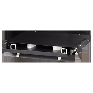 19" органайзер оптических шнуров с телескопической полкой, 4U, черный