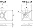 Hyperline HW-4A Самоклеящаяся площадка для крепл. стяжек (27,7x27,7 мм) (100 шт)