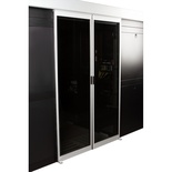 Механические раздвижные двери коридора 1200мм для шкафов LANMASTER DCS 48U, стекло, без замка