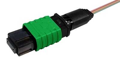 Разъём TeraSPEED® QWIK-FUSE MPO12/APC без штырьков для полевой установки на ленточное волокно
