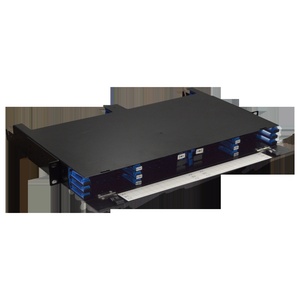 Бокс 19" на 12 компактных кассет MPO, 1U, черный