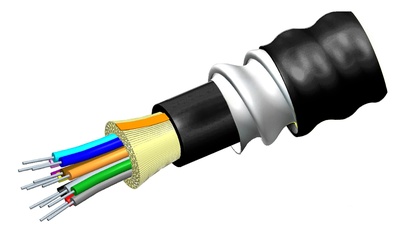 Универсальный распределительный оптический кабель, волокон: 24, Тип волокна: G.652.D and G.657.A1, TeraSPEED®, конструкция: кабель 24 волокна с центральным силовым элементом и кевларом, изоляция промежуточная - LSZH, бронирование алюминиевой лентой, изоляция внешняя - LSZH UV stabilized Riser, EuroClass: B2ca, диаметр: 15,4 мм, -40 - +70 град., цвет: чёрный