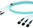 Претерминированный кабель 36 волокон MPOptimate® ULL OM4 3хMPO12(m)/3хMPO12(m), UltraLowLoss, изоляция: LSZH, Полярность: метод А, t=-10-+60 град., цвет: бирюзовый