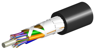 Универсальный оптический кабель, волокон: 48, Тип волокна: G.657.A2, конструкция: до 12 волокон в трубках с гелем вокруг общего силового элемента бронирование пластинами из фибергласа, изоляция: LSZH UV stabilized, EuroClass: Eca, диаметр: 11,1 мм, -40 - +70, цвет: чёрный