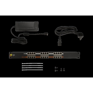 Панель POE 19", 12 портов, с одним блоком питания 48V, 120W
