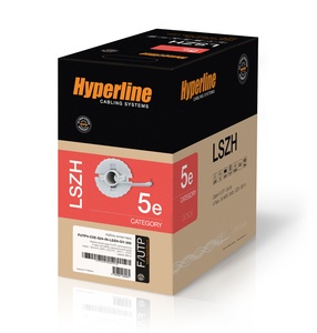 Hyperline FUTP4-C5E-S24-IN-LSZH-PK-305 (305 м) Кабель витая пара F/UTP, Cat.5e, 4 пары (24 AWG), одножильный(solid), экран - фольга, LSZH, нг(А)-HF, –20°C – +75°C, розовый - гарантия:15 лет компонентная, 25 лет системная