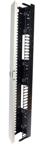 Комплект вертикального кабельного органайзера однстороннего с дверцами; высота мм: 2438; ширина мм: 152; цвет: серебряный