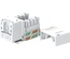 Модуль Keystone, RJ45, неэкранированный, кат.6, со встроенной шторкой, 90 градусов, цвет: белый