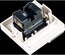 Вставка Mosaic 45x45, RJ-45 UTP, кат.6, со шторкой и увеличенным окном маркировки, цвет: белый