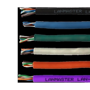 Кабель LANMASTER U/UTP, 4 пары, Кат. 5E, 350 МГц, LSZH, нг(А)-HF, серый, 305 м