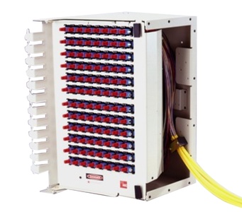 OMX600® Fiber Termination Block, претерминированный пигтейлами 144 LC APC, SM, цвет: putty white, ориентация: left