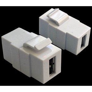 Модуль Keystone, USB 2.0, тип A, мама-мама, 180 градусов, цвет: белый