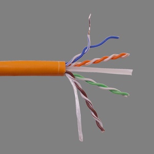 Кабель LANMASTER U/UTP, 4 пары, Кат. 6, с перегородкой, 550Mhz, LSZH, нг(A)-HF, синий, 305 м