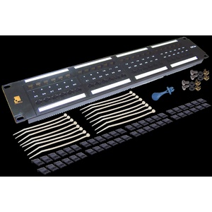 Патч-панель 19", 24 порта RJ45, неэкранированная, кат.5E, 1U