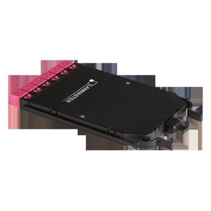 Компактная MPO кассета OM4, 12xLC, тип B, низкие потери, черная