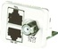 Адаптерная вставка AMP CO™ Plus F-коннектор + 2xRJ45, 1хCATV/1хFastEthernet/1хISDN, цвет: белый (RAL 9010)