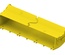 Угол вертикальный вверх пластикового лотка FiberGuide® 102х610 с крышкой, угол: 45, цвет: жёлтый