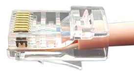 Hyperline PLEZ-8P8C-U-C6-100 Вилка легкой оконцовки RJ45 (8P8C), категория 6 (50 µ"/ 50 микродюймов), универсальная, упак.: 100 шт