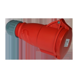 Розетка IEC 309 трехфазная, 32A, 380V, разборная, красная