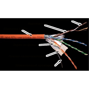 Кабель LANMASTER патч-кордовый FTP, 4x2, кат 5E, 100Mhz, LSZH, серый, 305 м