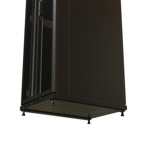 Шкаф напольный 19-дюймовый, 47U, 2277x600х1000 мм (ВхШхГ), передняя и задняя распашные перфорированные двери (75%), цвет черный (RAL 9004) (разобранный)