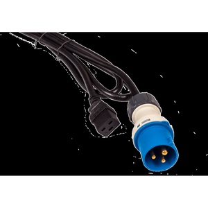 Шнур питания C19-I309 Male, 3х2.5, 220В, 16А, черный, 2.5 метра