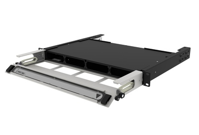 Выдвижная коммутационная панель Systimax High Density 1RU для установки до 4 пигтейл-кассет G2, до 48 LC Duplex, с фронтальным кабельным органайзером. Возможна установка кассет для поддонов, поддонов RoloSpice и стекируемых поддонов
