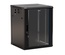 Hyperline TWB-0645-GP-RAL9004 Шкаф настенный 19-дюймовый (19"), 6U, 367x600х450мм, стеклянная дверь с перфорацией по бокам, ручка с замком, цвет черный (RAL 9004) (разобранный)