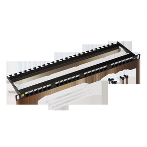 Патч-панель 19" компактная, неэкранированная, 24 порта RJ45, кат.5E, 0.5U, с задним органайзером